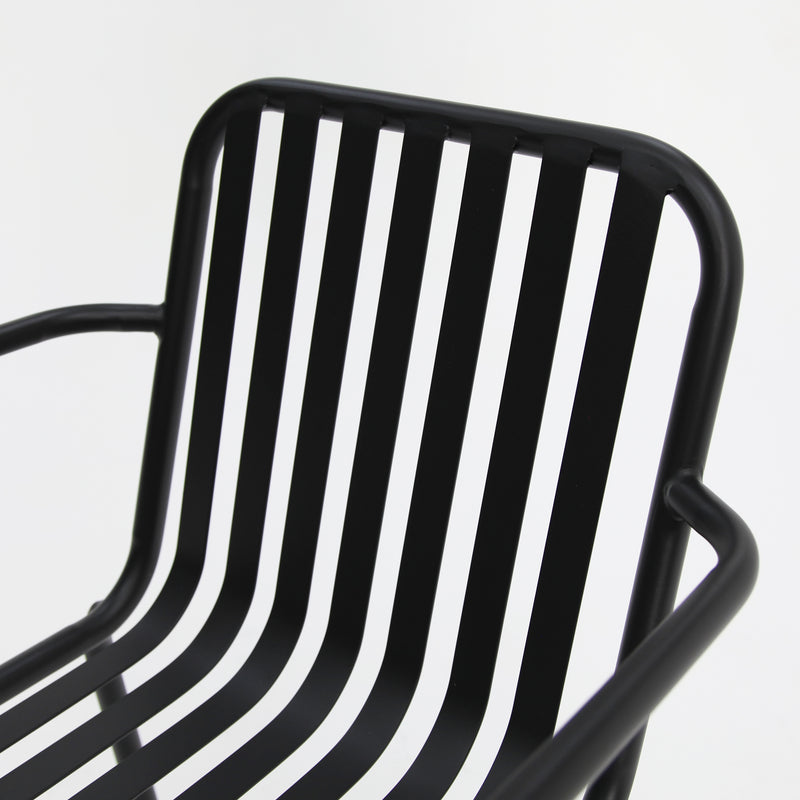 Bistro cafe chairs x 2-Black