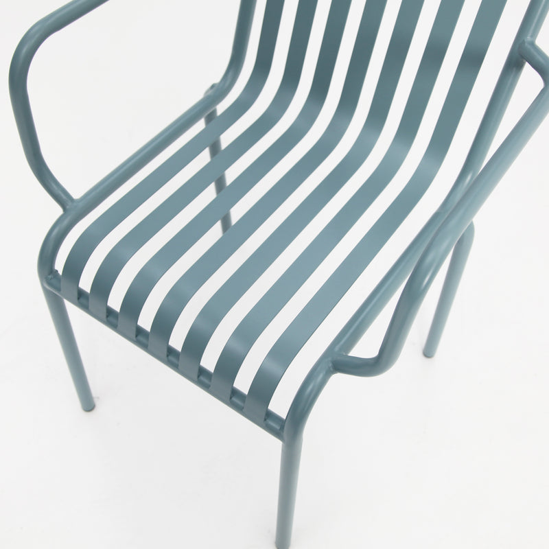 Bistro cafe chairs x 2-Blue