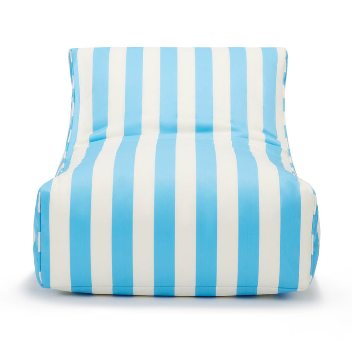 Chill Out Outdoor Beanbag - Light Blue &amp; White Stripe