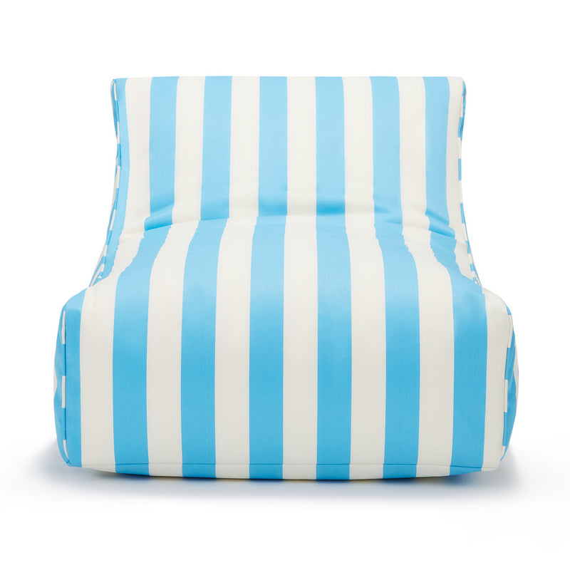 Chill Out Outdoor Beanbag Light Blue and White Stripe
