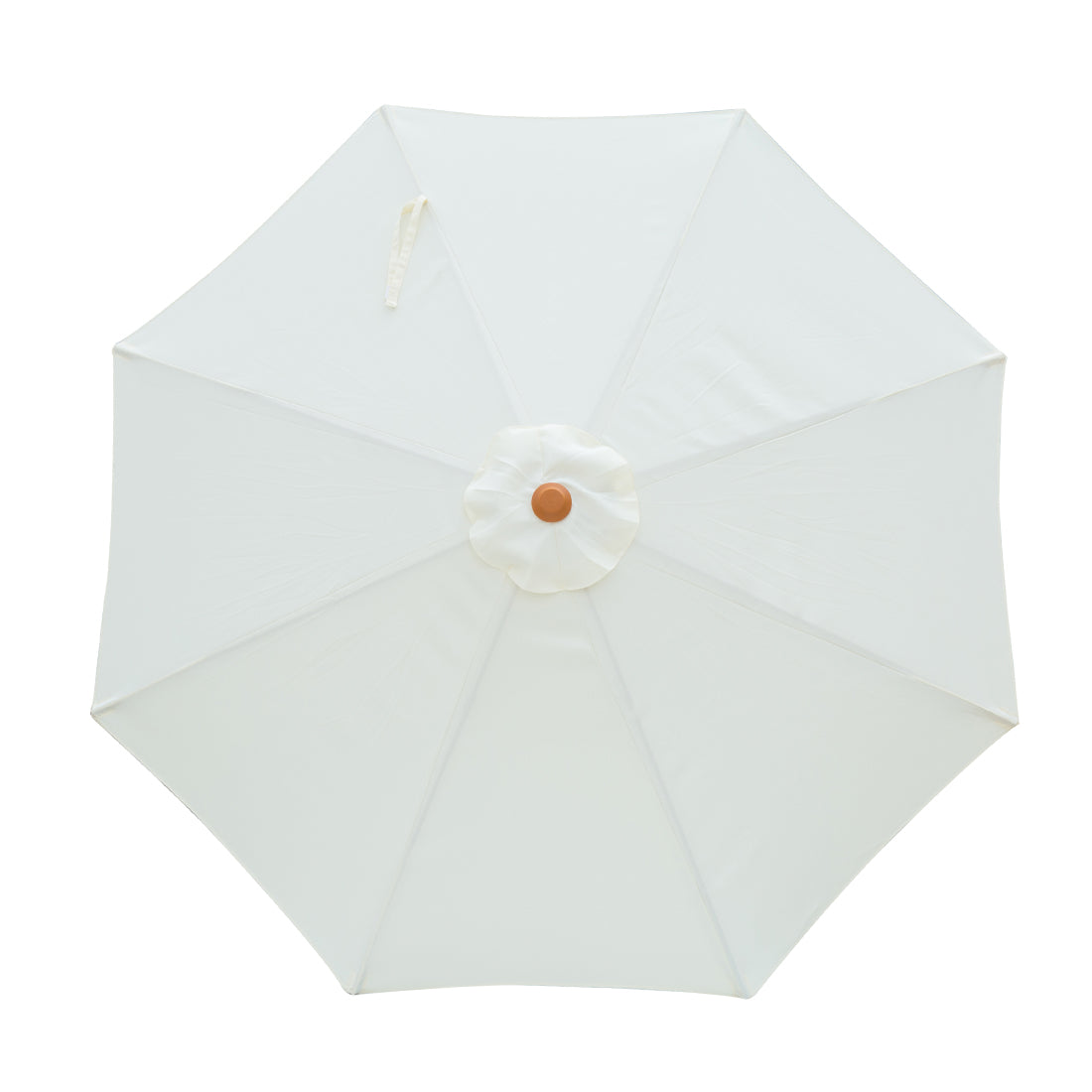Cream - 3m octagonal "timber-look" aluminium umbrella with cover - Billy Fresh