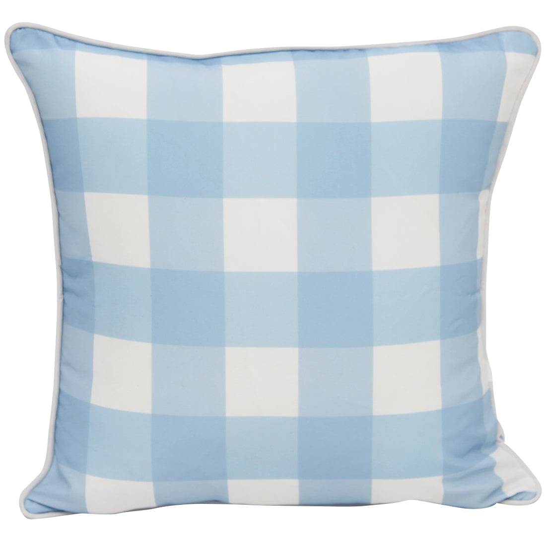 Ocean gingham outdoor cushion