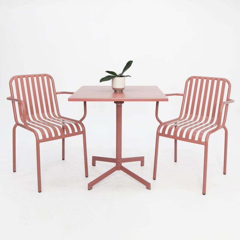 Regent 3 piece cafe set -Peach