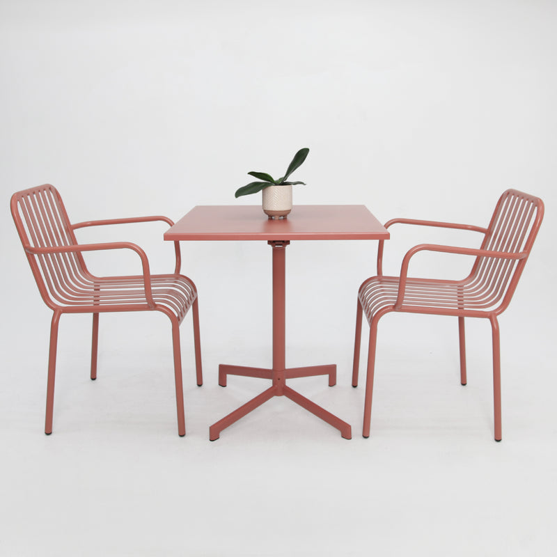 Regent 3 piece cafe set -Peach
