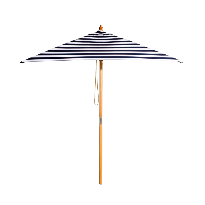 Monte Carlo - 2m square red and white stripe umbrella with cover - Billy Fresh