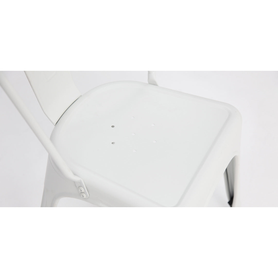 Paris Tolix Chair White x4
