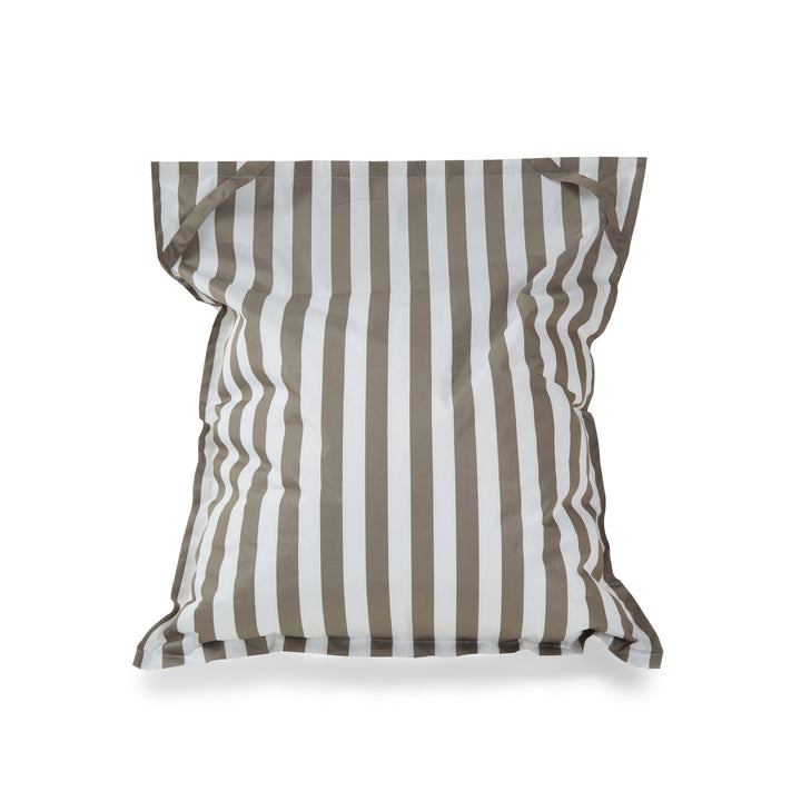 Lazy Days Floating Outdoor Beanbag - Taupe &amp; White Stripe