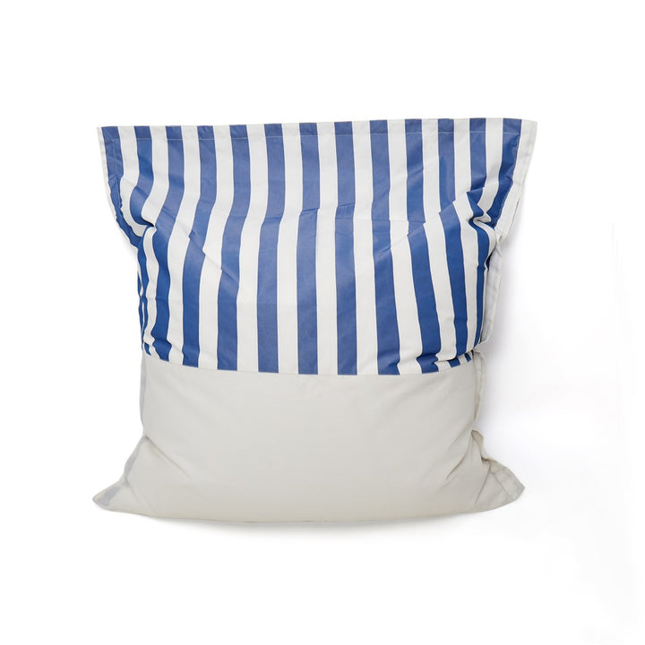 Lazy Days Floating Outdoor Beanbag - Navy &amp; White Stripe