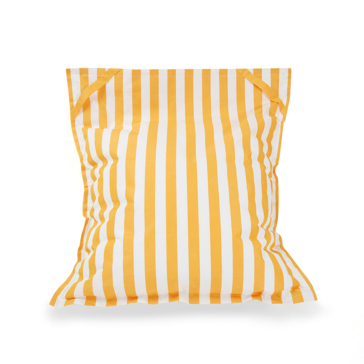 Lazy Days Floating Outdoor Beanbag - Yellow &amp; White Stripe