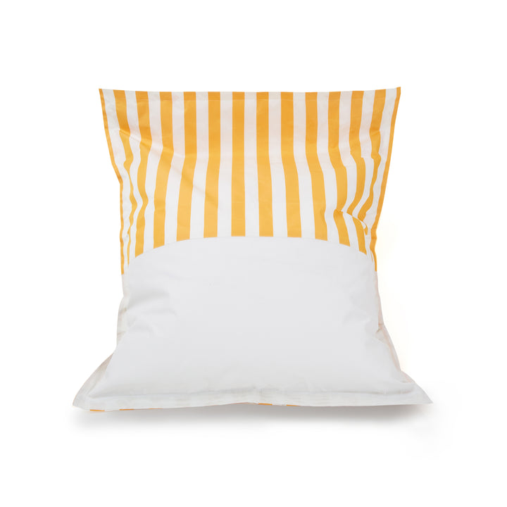 Lazy Days Floating Outdoor Beanbag - Yellow &amp; White Stripe