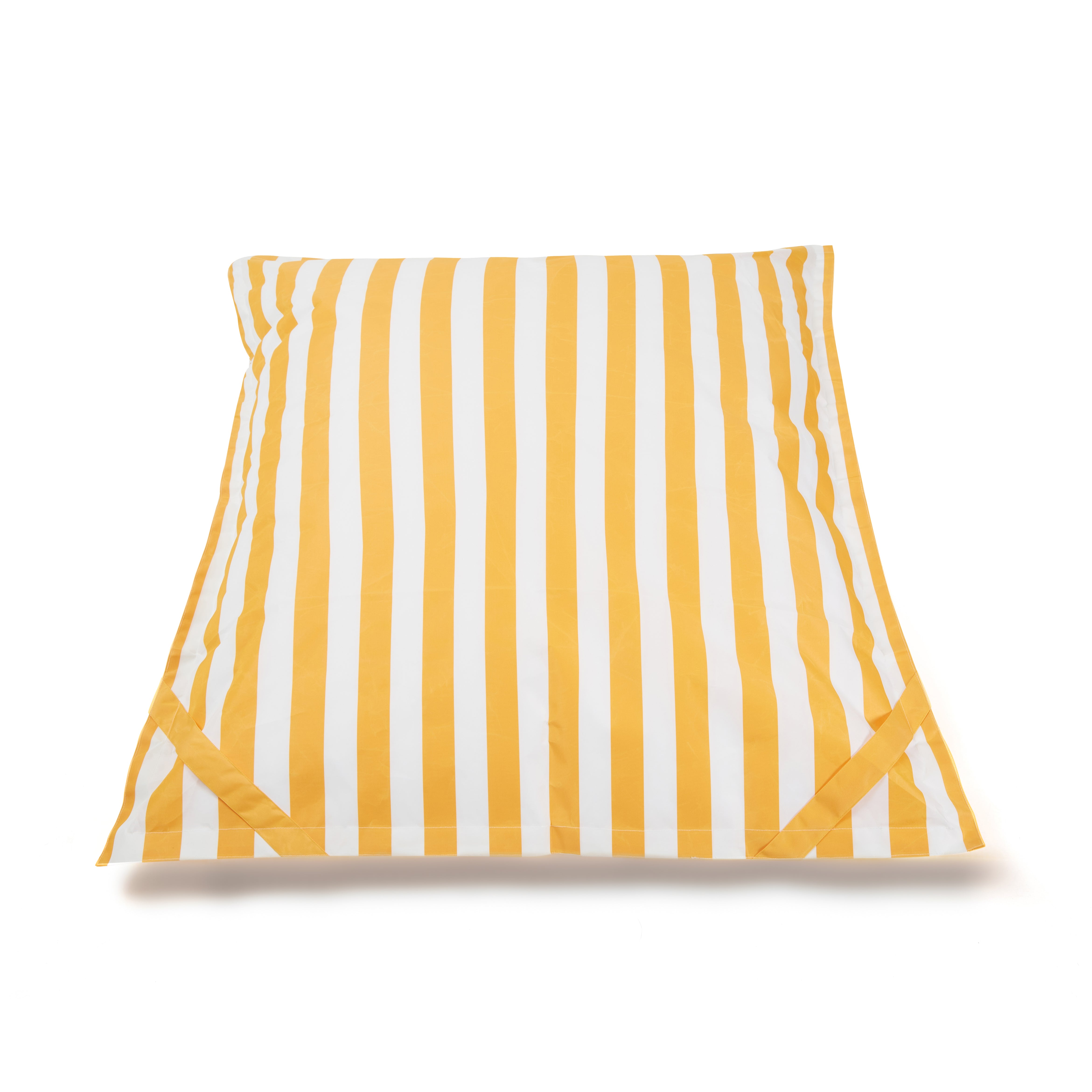 Lazy Days Floating Outdoor Beanbag Yellow and White Stripe
