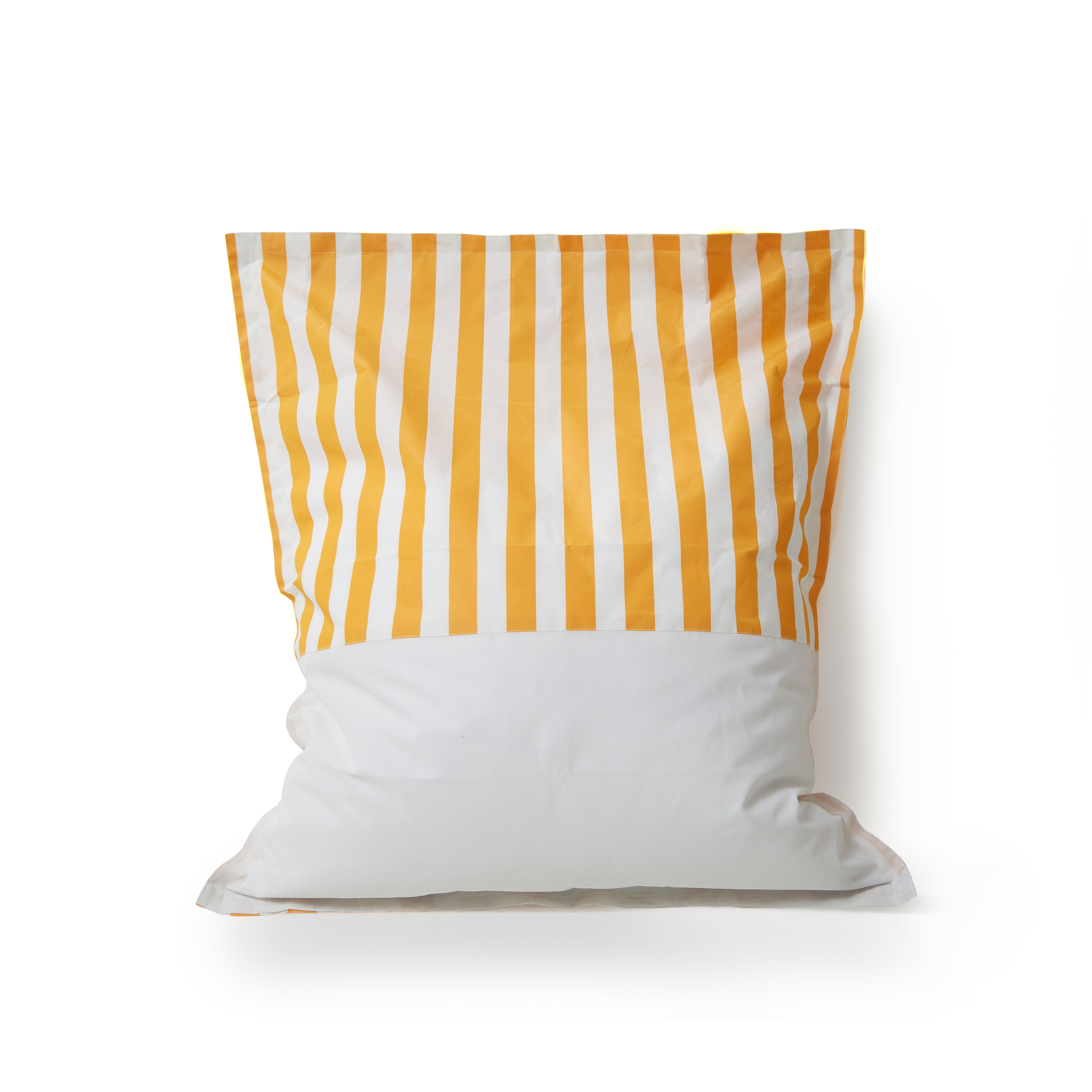 Lazy Days Floating Outdoor Beanbag Yellow and White Stripe
