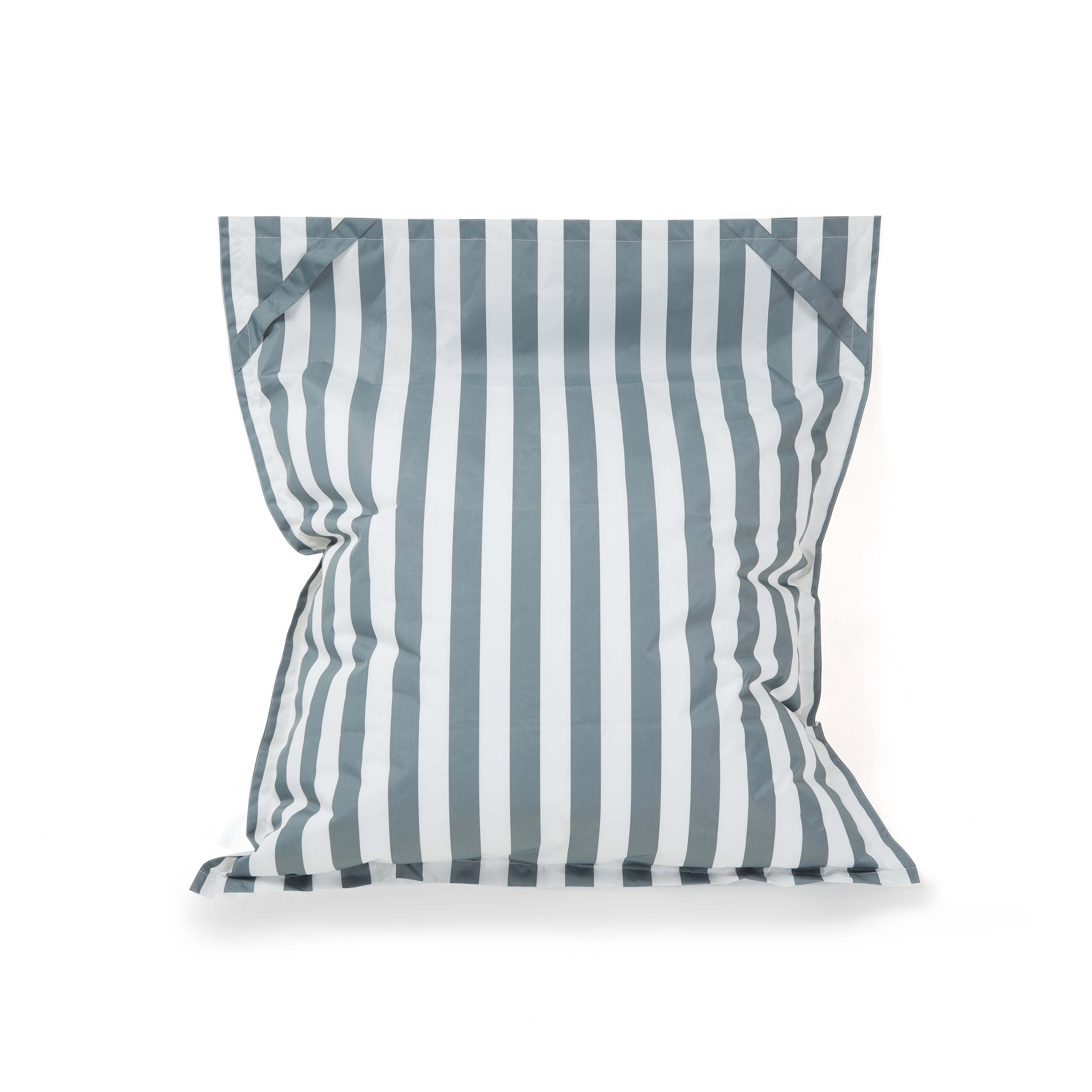 Lazy Days Floating Outdoor Beanbag - Grey & White Stripe