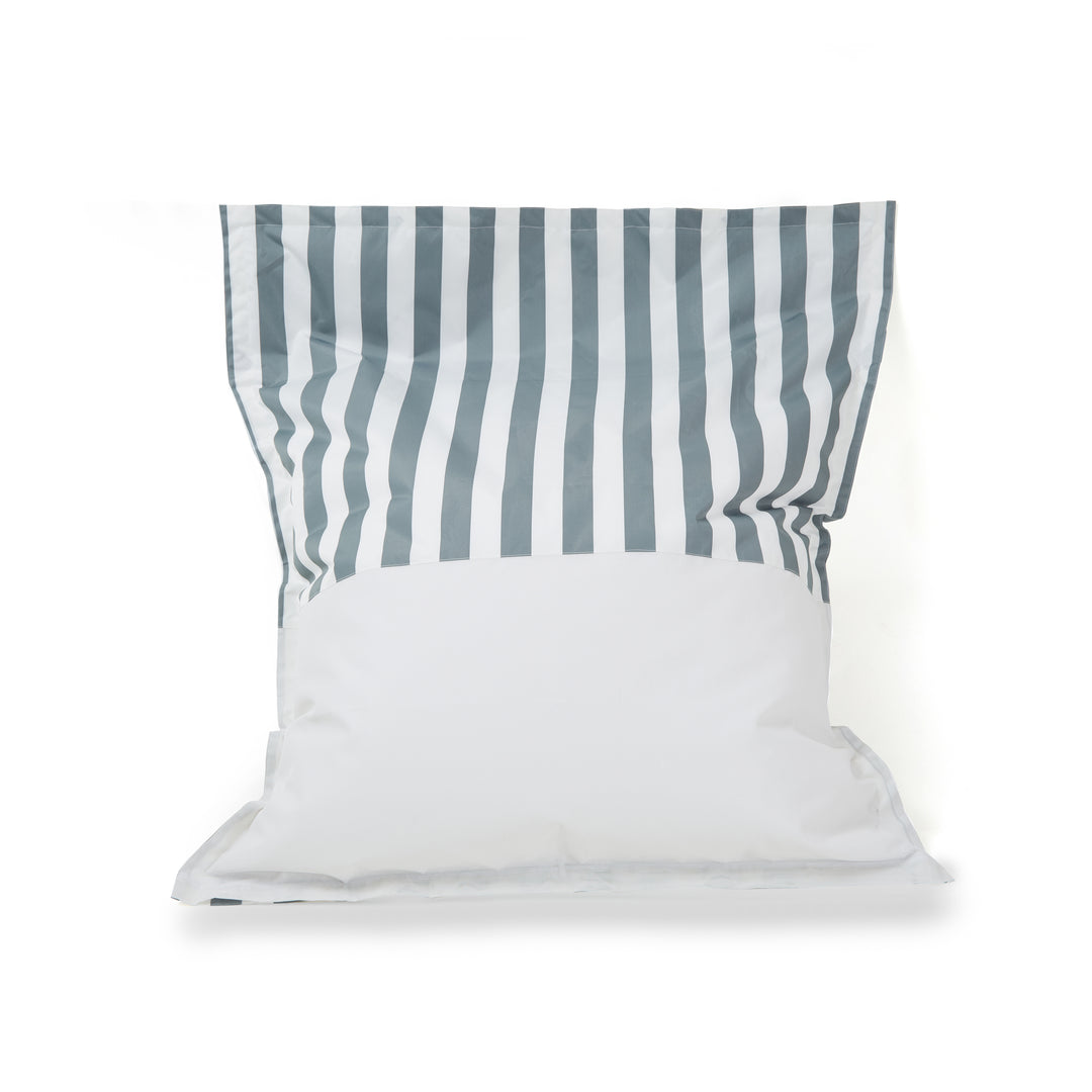 Lazy Days Floating Outdoor Beanbag - Grey &amp; White Stripe