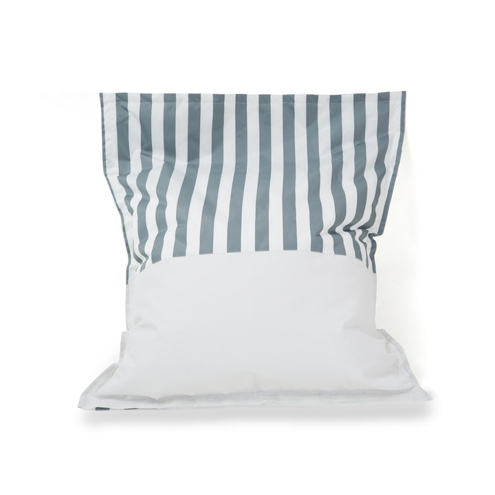 Lazy Days Floating Outdoor Beanbag - Grey &amp; White Stripe