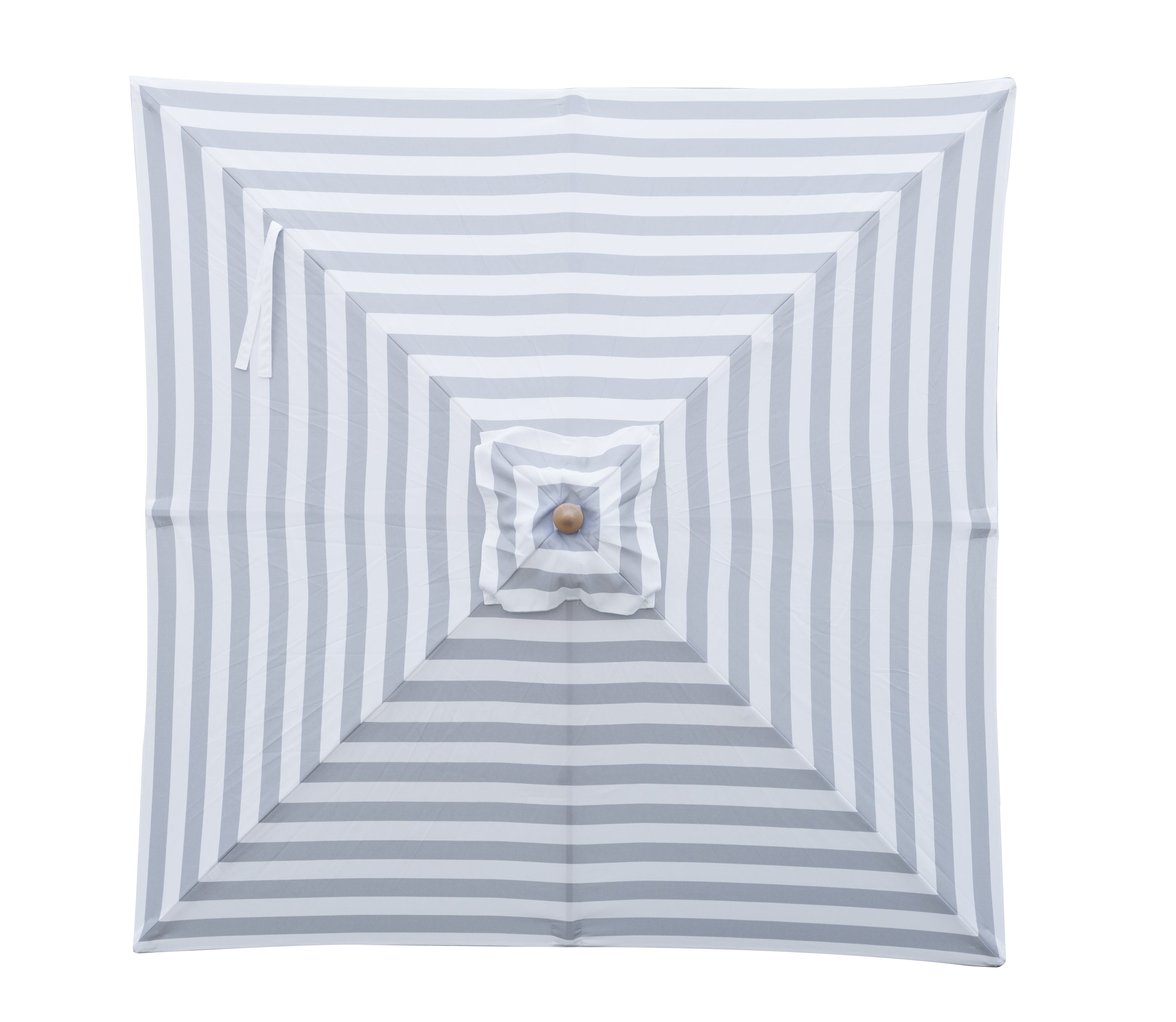 2 mt replacement canopy and cover for bamboo wood umbrella-Grey/white