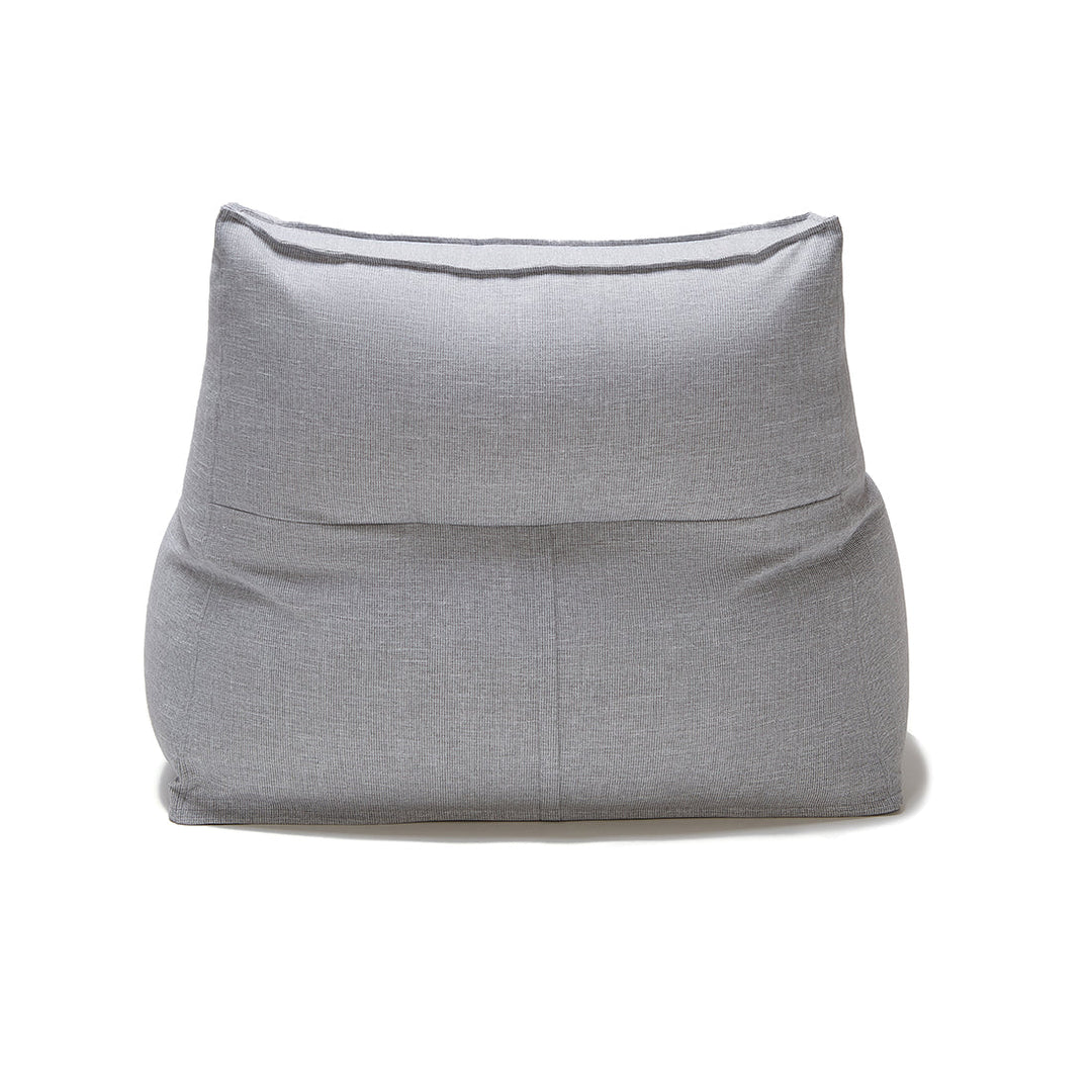 Superior Outdoor Beanbag Lounger &amp; Ottoman - Light Grey