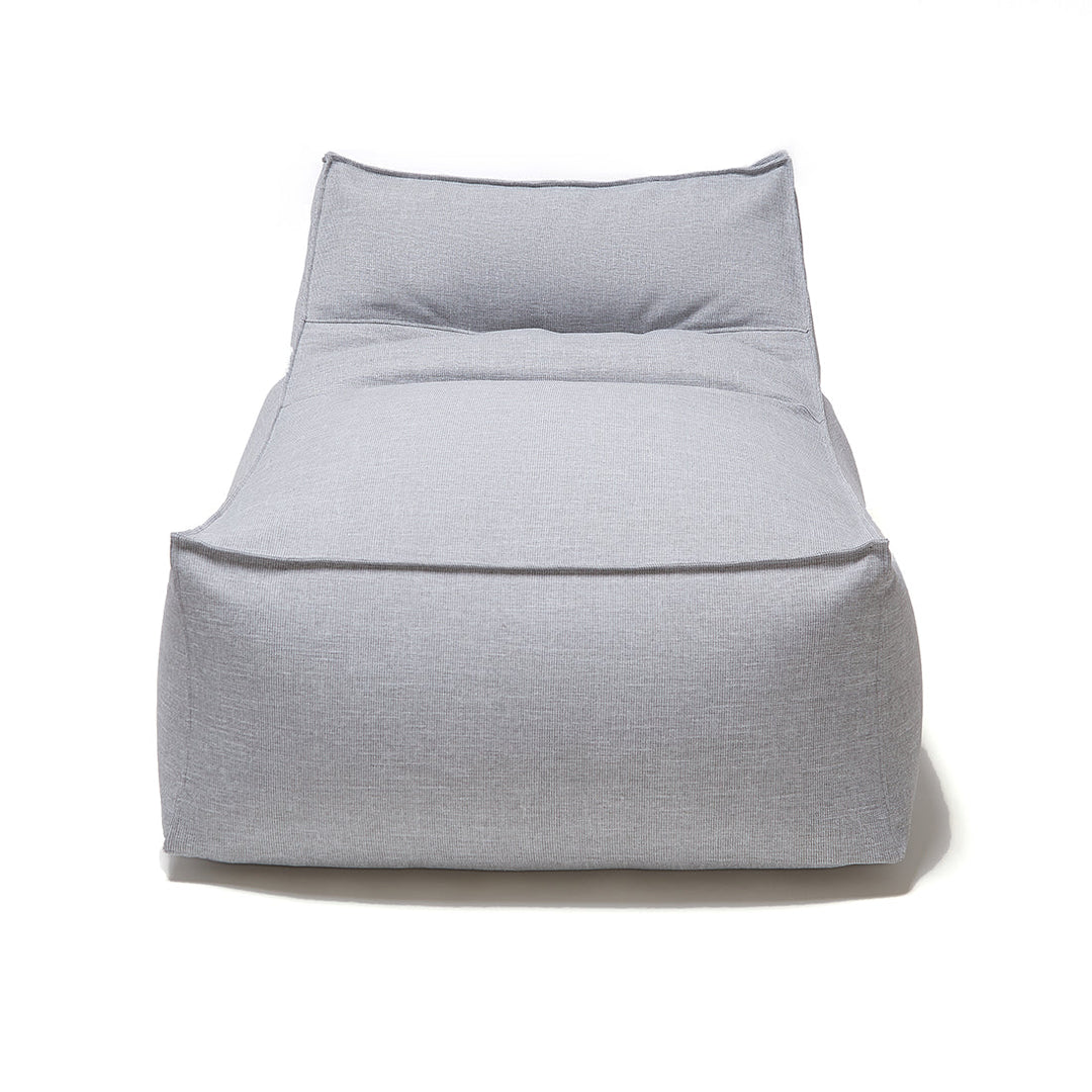 Superior Outdoor Beanbag Lounger &amp; Ottoman - Light Grey