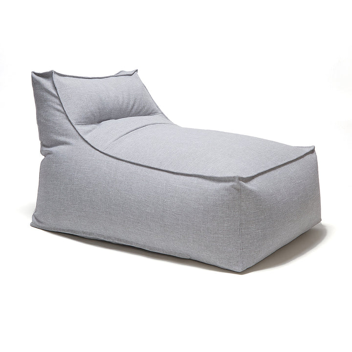 Superior Outdoor Beanbag Lounger &amp; Ottoman - Light Grey