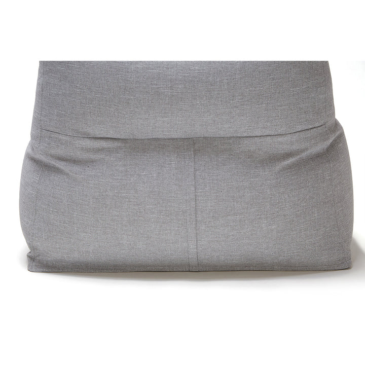 Superior Outdoor Beanbag Lounger &amp; Ottoman - Light Grey