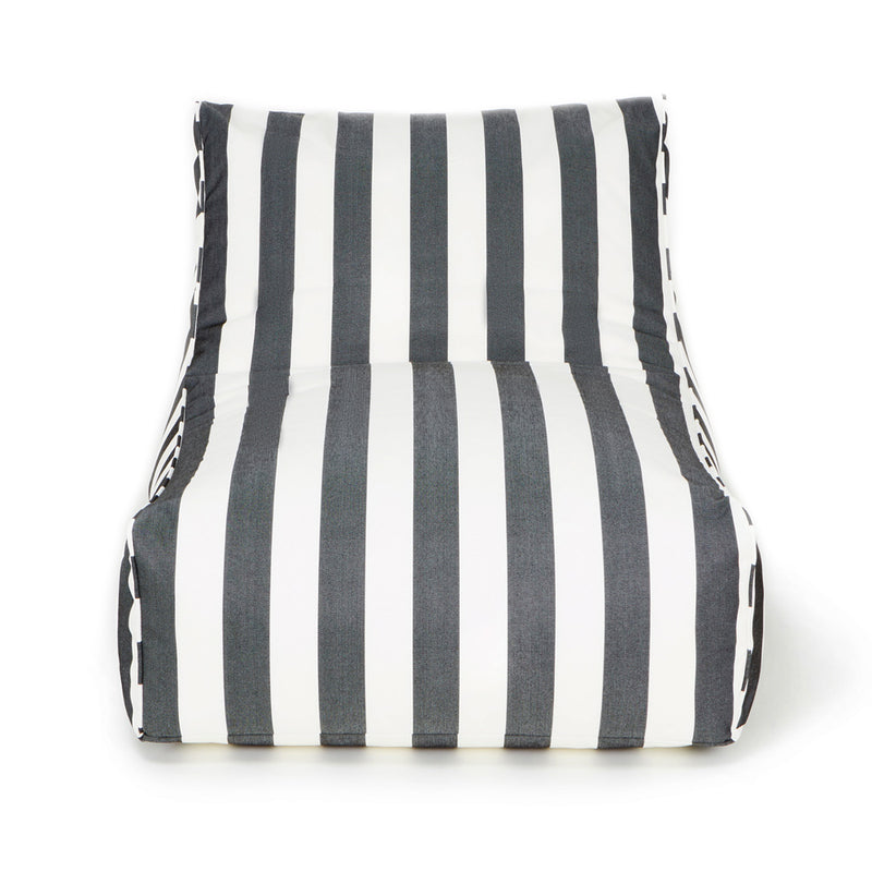 Chill Out Outdoor Beanbag Charcoal and White Stripe