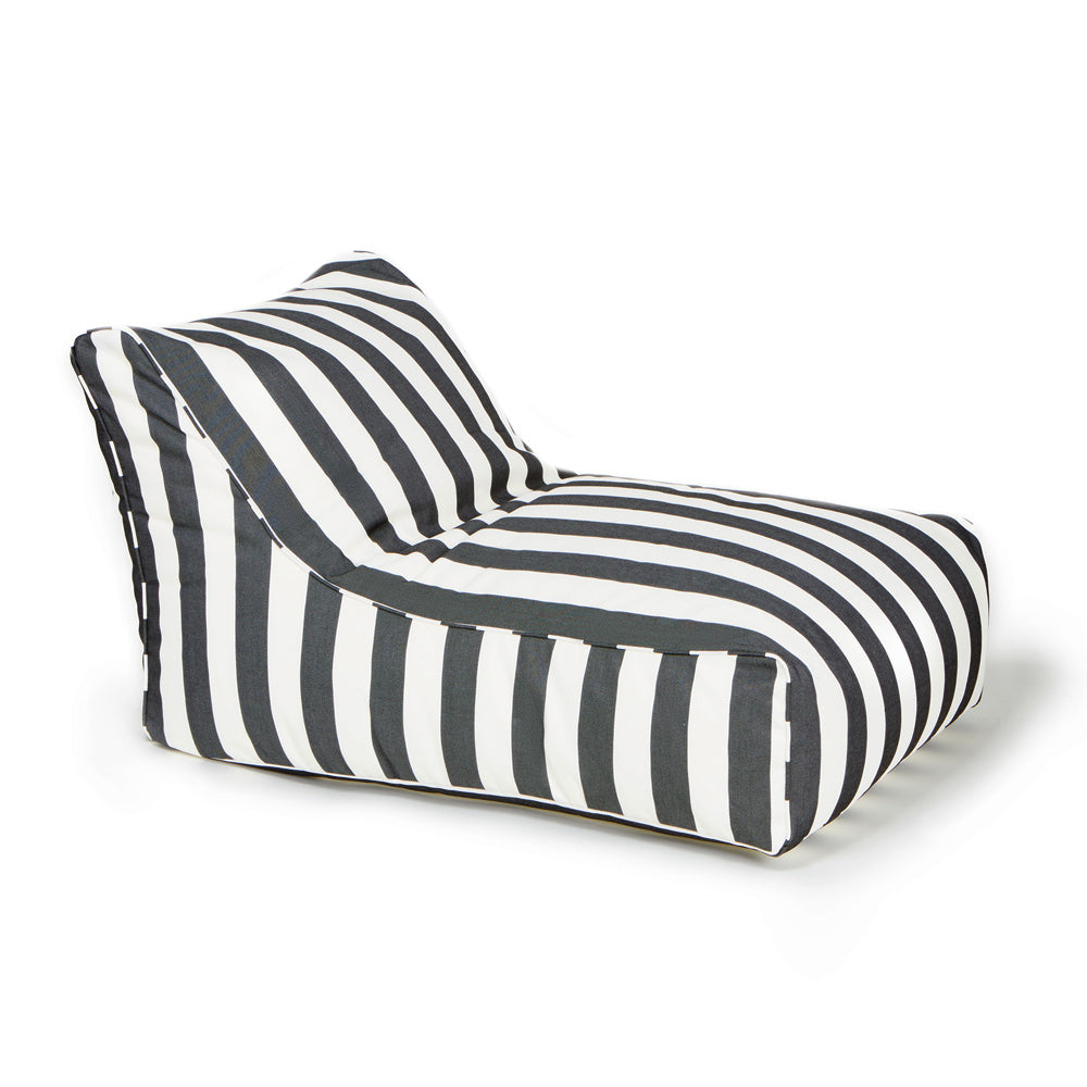 Chill Out Outdoor Beanbag Charcoal and White Stripe - Billy Fresh