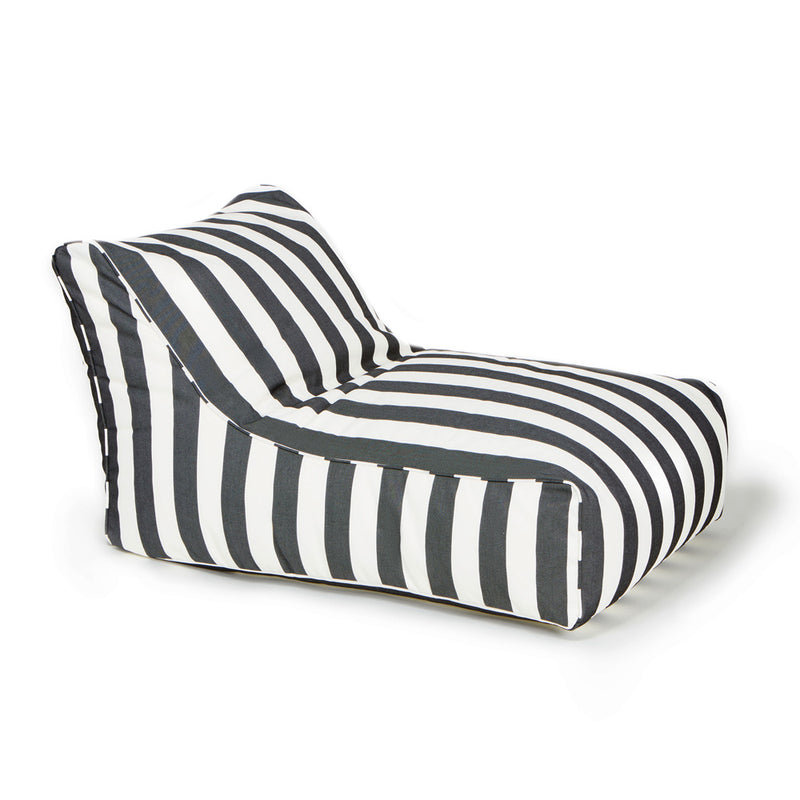 Chill Out Outdoor Beanbag Charcoal and White Stripe