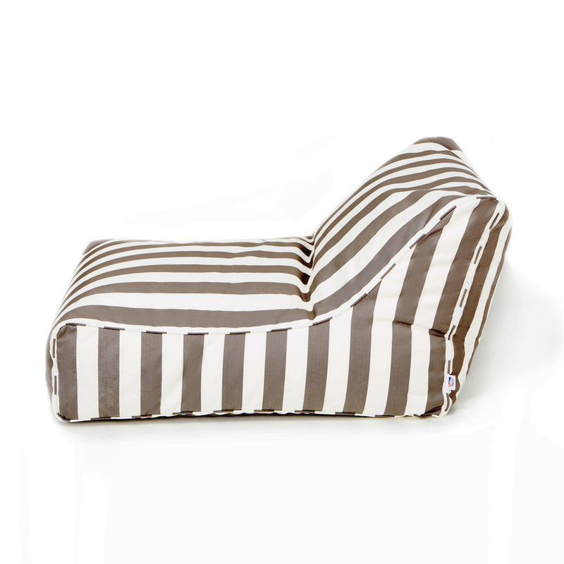 Chill Out Outdoor Beanbag Taupe and White Stripe