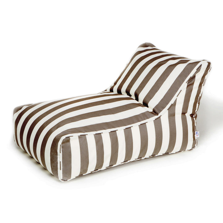 Chill Out Outdoor Beanbag - Taupe &amp; White Stripe (Olefin fabric)
