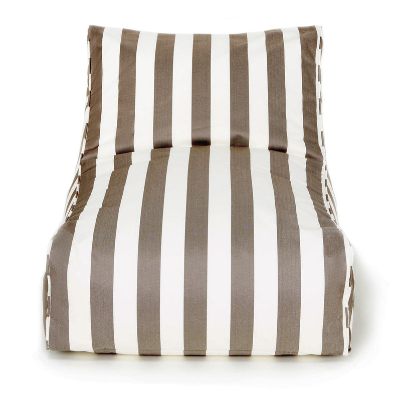 Chill Out Outdoor Beanbag Taupe and White Stripe