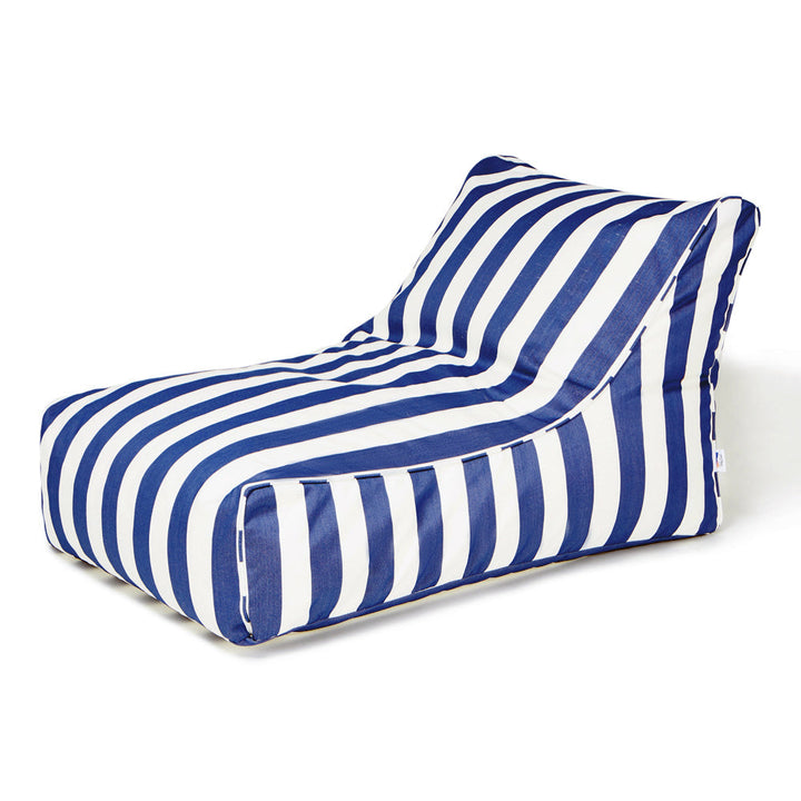 Chill Out Outdoor Beanbag - Navy &amp; White Stripe (Olefin fabric)