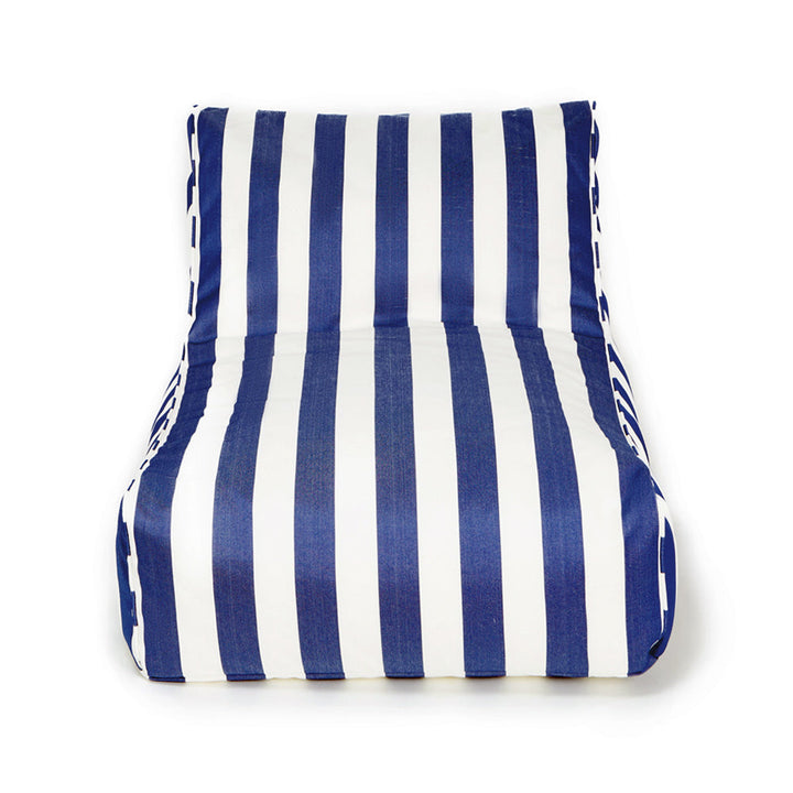 Chill Out Outdoor Beanbag - Navy &amp; White Stripe (Olefin fabric)