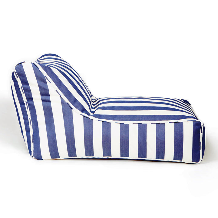 Chill Out Outdoor Beanbag - Navy &amp; White Stripe (Olefin fabric)
