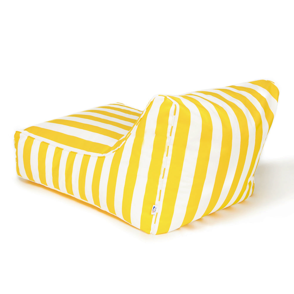 Chill Out Outdoor Beanbag Yellow and White Stripe