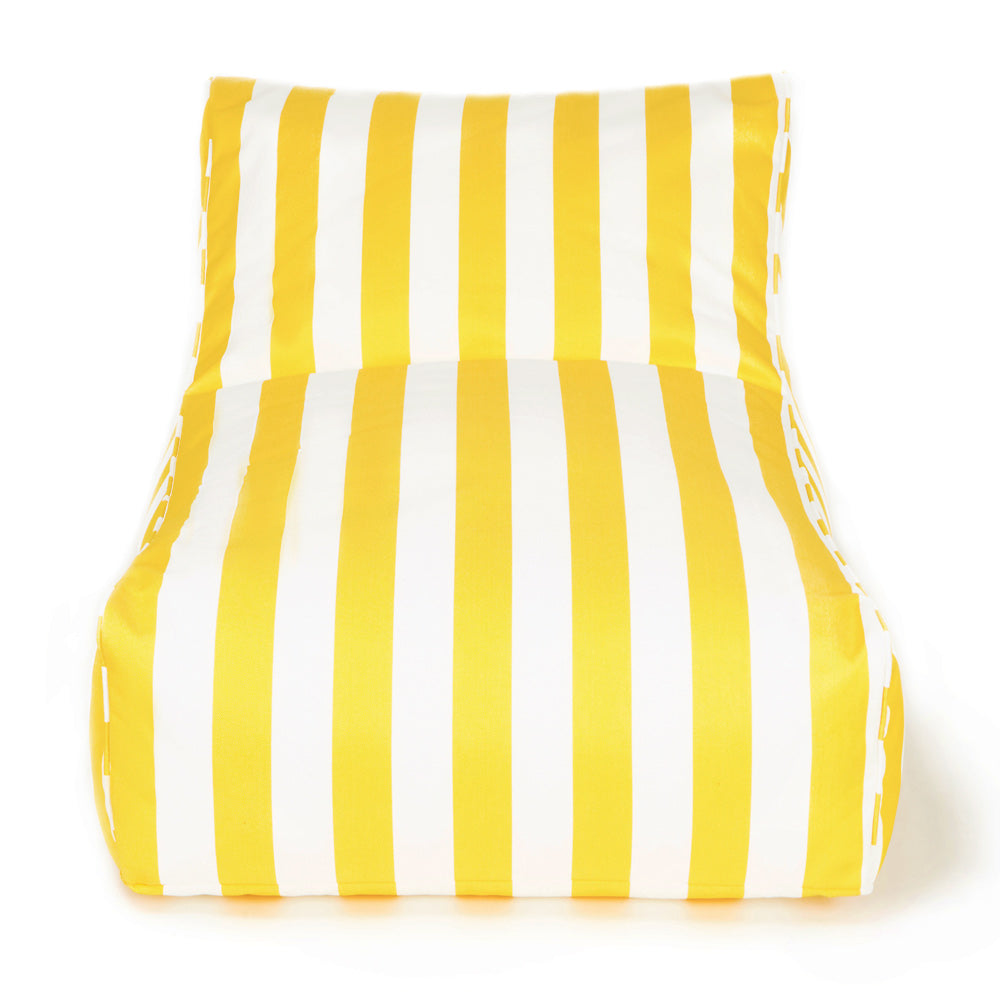 Chill Out Outdoor Beanbag Yellow and White Stripe