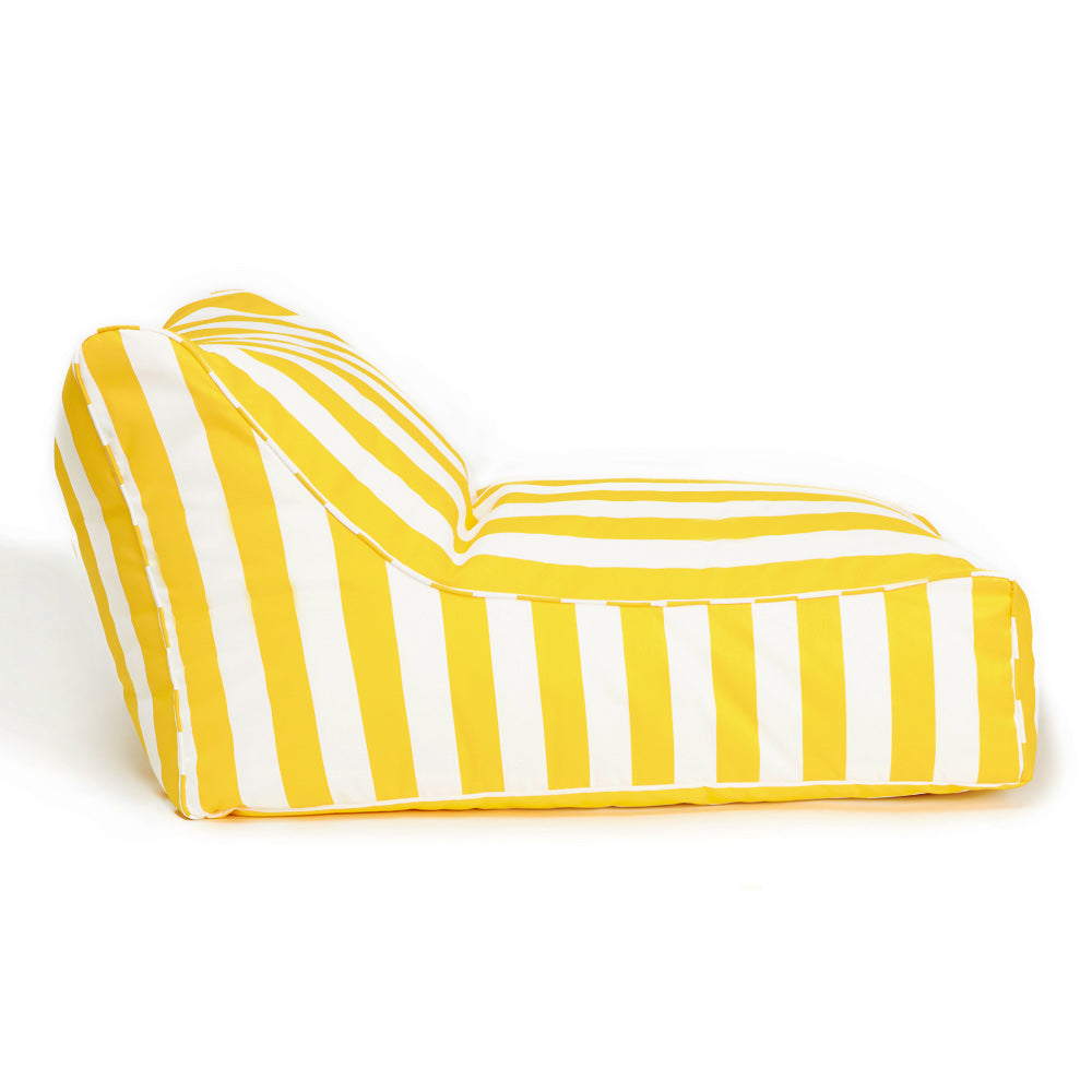 Chill Out Outdoor Beanbag Yellow and White Stripe