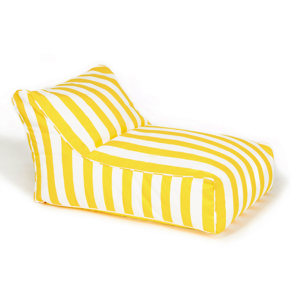 Chill Out Outdoor Beanbag Yellow and White Stripe