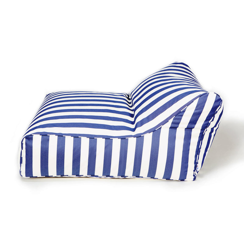 Hang Out Double Outdoor Beanbag Blue and White Stripe