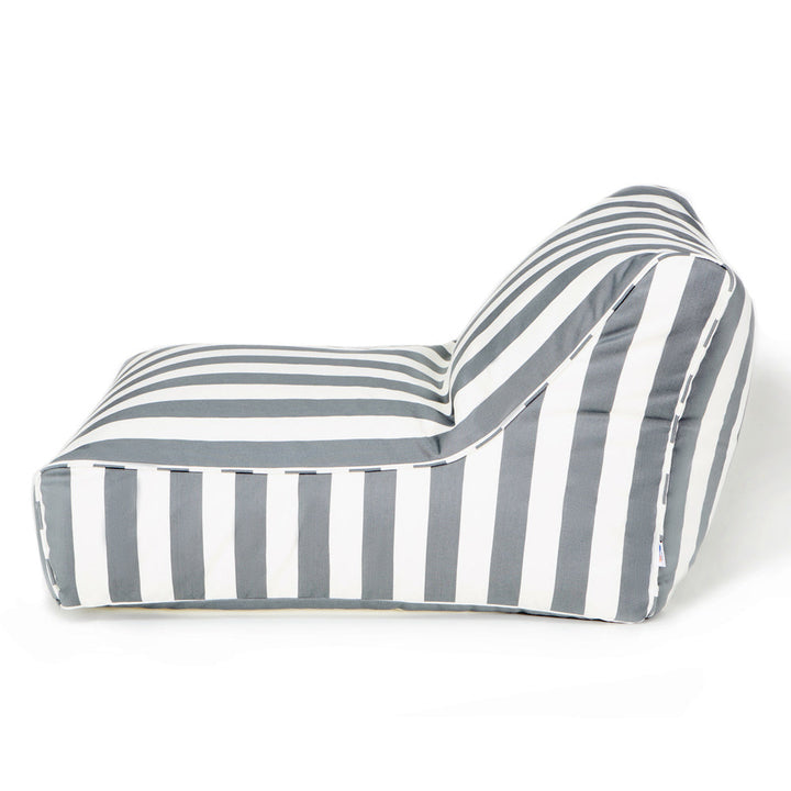Chill Out Outdoor Beanbag - Grey &amp; White Stripe