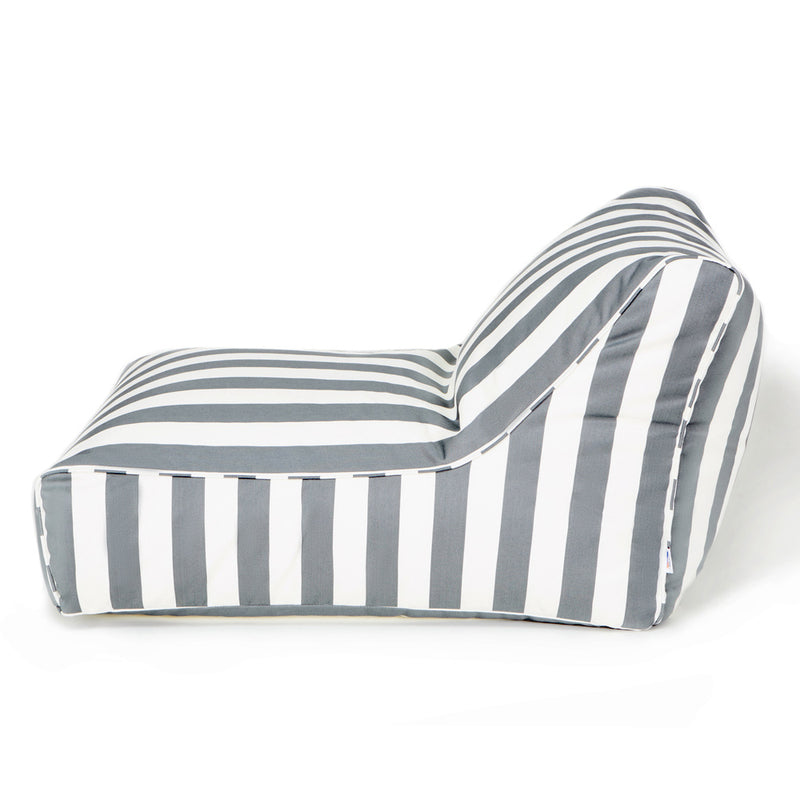 Chill Out Outdoor Beanbag Grey and White Stripe