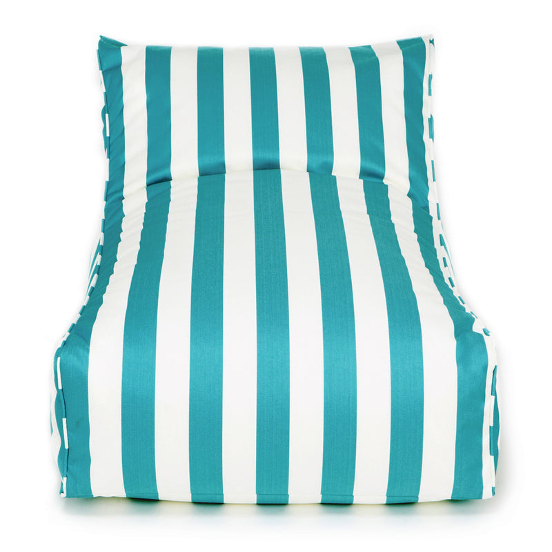 Chill Out Outdoor Beanbag turquoise and White Stripe