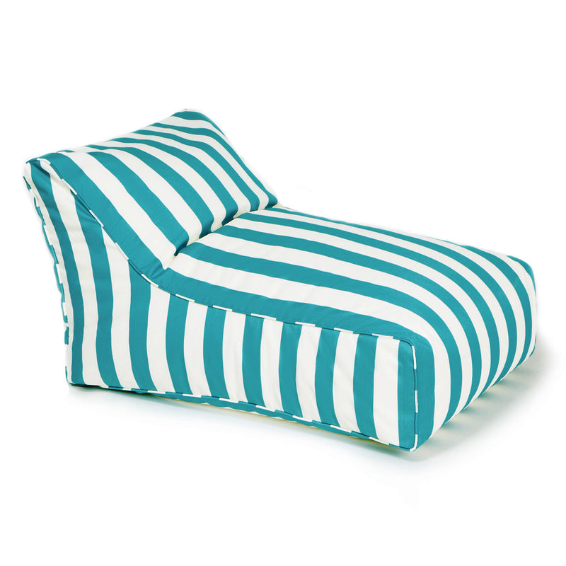 Chill Out Outdoor Beanbag turquoise and White Stripe