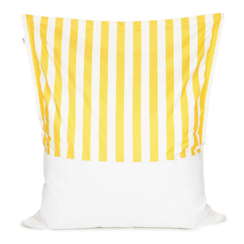 Lazy Days Floating Outdoor Beanbag Yellow and White Stripe