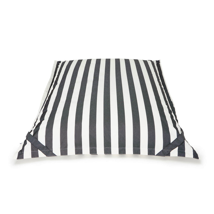 Lazy Days Floating Outdoor Beanbag Charcoal and White Stripe - Billy Fresh