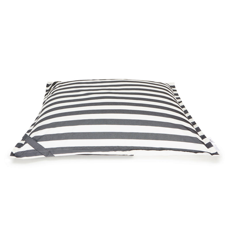 Lazy Days Floating Outdoor Beanbag Charcoal and White Stripe
