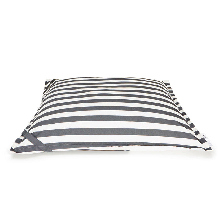 Lazy Days Floating Outdoor Beanbag - Charcoal &amp; White Stripe (Olefin fabric)