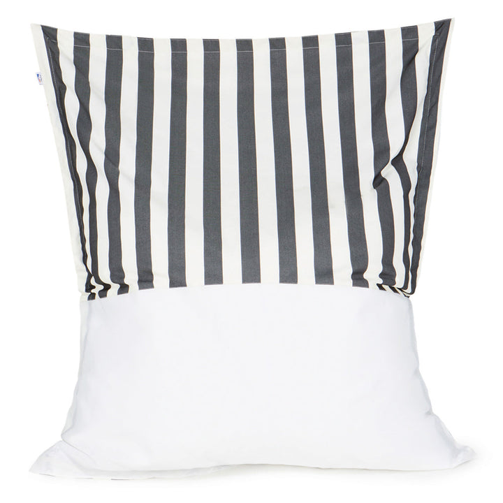 Lazy Days Floating Outdoor Beanbag - Charcoal &amp; White Stripe (Olefin fabric)