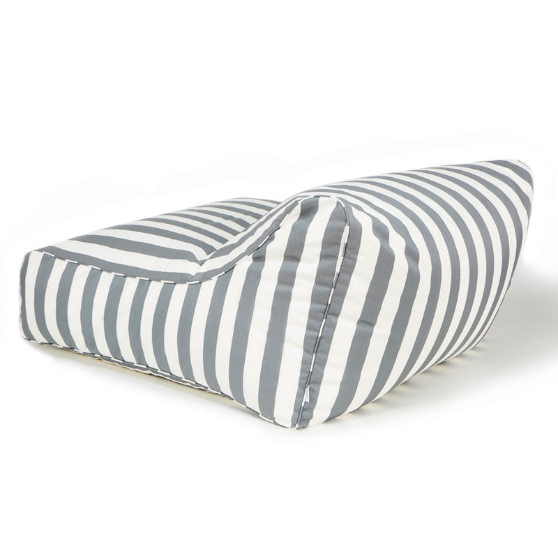 Hang Out Double Outdoor Beanbag Grey and White Stripe