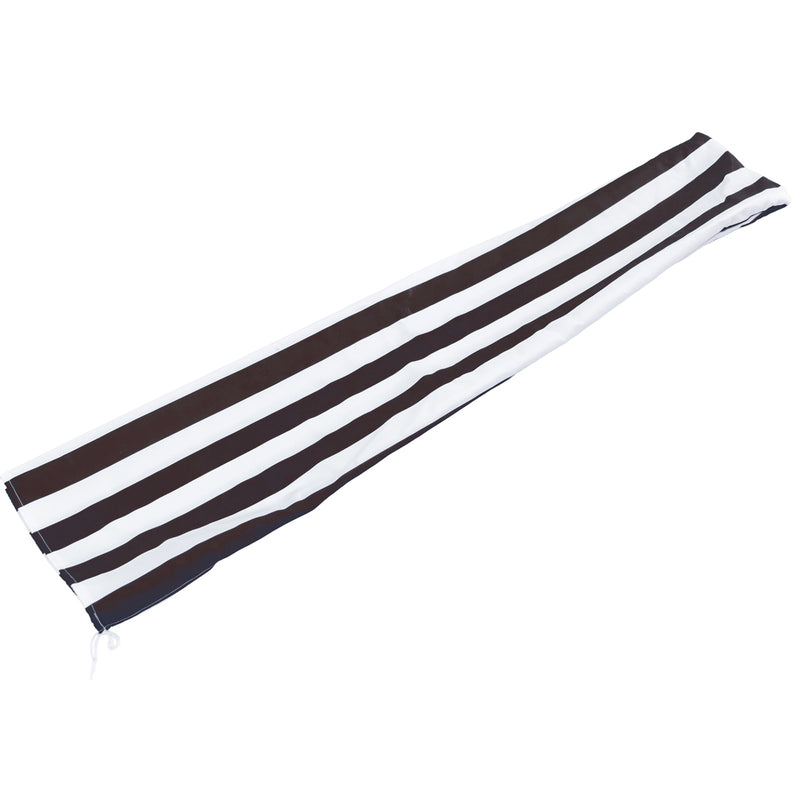 3 mt Deluxe Bamboo Umbrella with cover- Black and white stripe