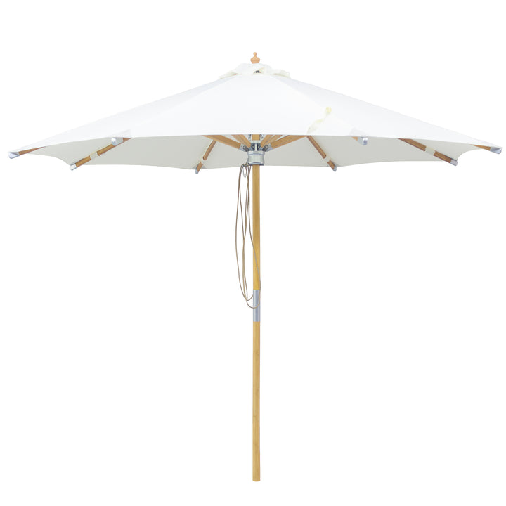 3m Deluxe Bamboo Umbrella with Cover - Cream